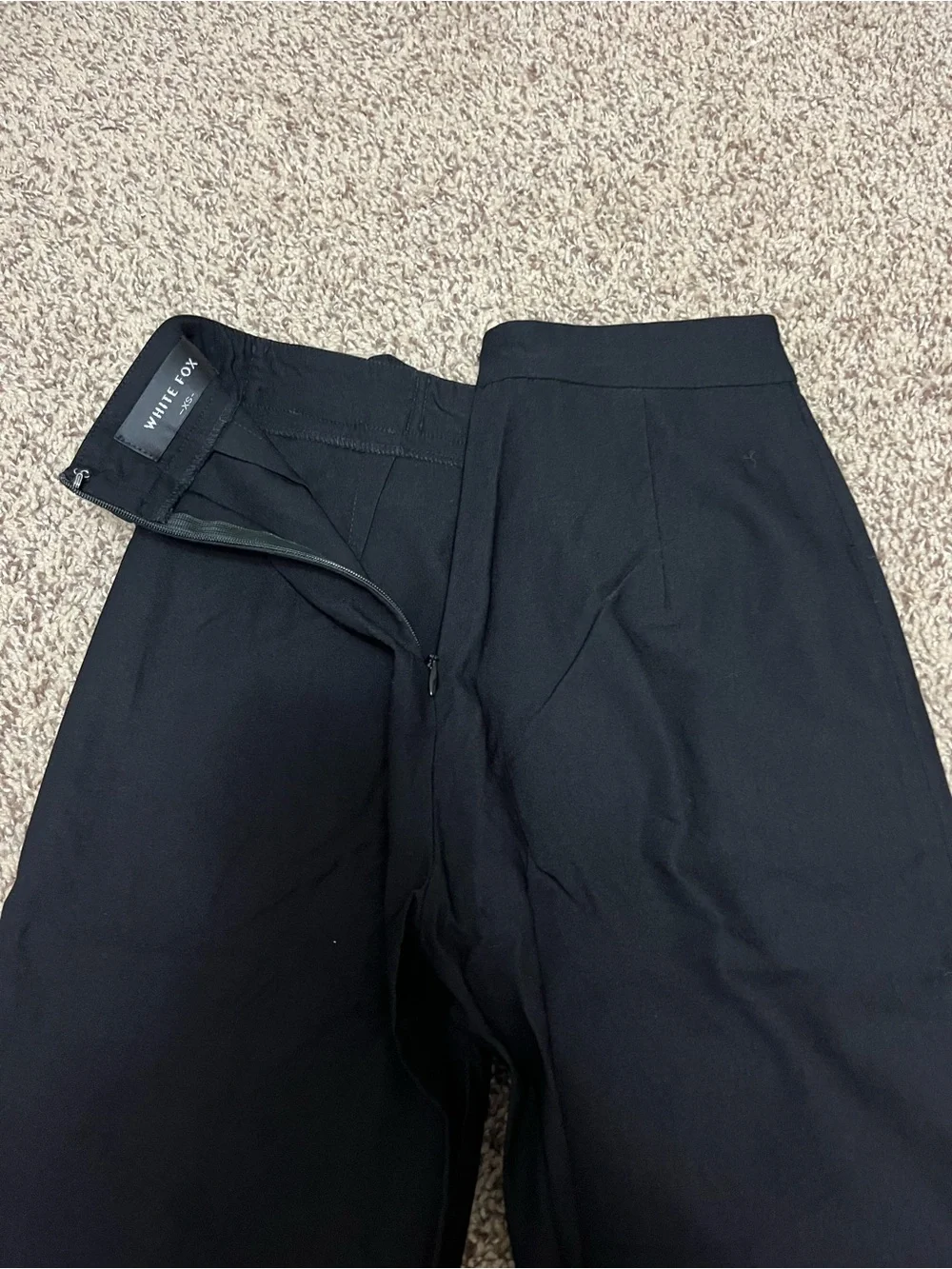 White Fox Boutique Black High-Waist Wide-Leg Trousers - Picture 5 of 5